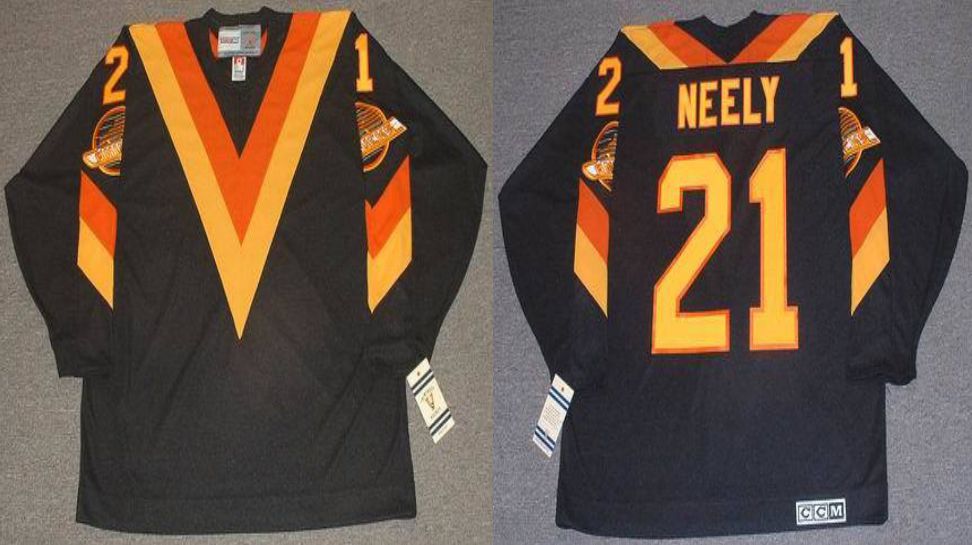 2019 Men Vancouver Canucks #21 Neely Black CCM NHL jerseys->vancouver canucks->NHL Jersey